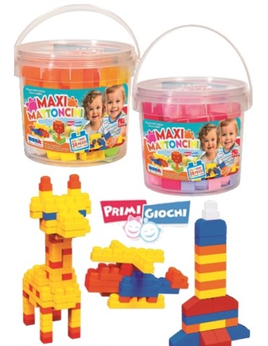 SET MAXI MATTONCINI IN SECCHIELLO 28 PZ 12033