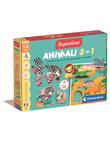 MONTESSORI BABY - GLI ANIMALI 3 IN 1...