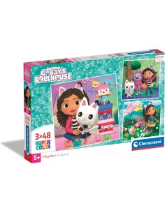 PUZZLE 3X48 SQUARE GABBY'S DOLLHOUSE 25295