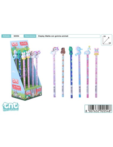 ZOO PENCIL -MATITA CON GOMMINA...
