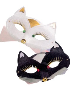 MASCHERA GATTINA/O NIGHT DOMINO COLORI ASS. 20980