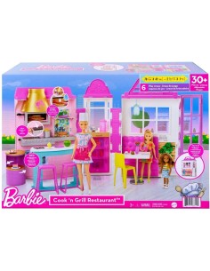 BARBIE RISTORANTE CON BAMBOLA + 25 ACC. HGP59