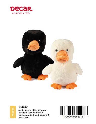 PELUCHE ANATROCCOLO H25CM 2 COL. ASS...