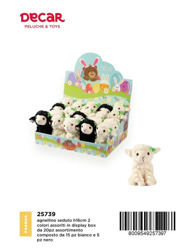 PELUCHE AGNELLINO SEDUTO H16CM 2...