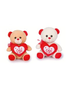 ORSETTO H23CM 2COL.ASS C/CUORE LOVE 28215