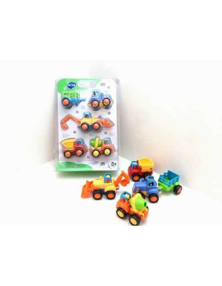 BLISTER 4 MINI VEICOLI COSTRUZIONI S144/3