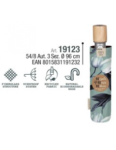 OMBRELLO DONNA MINI AUTOMATICO FANTASIA TULIPANI  19123