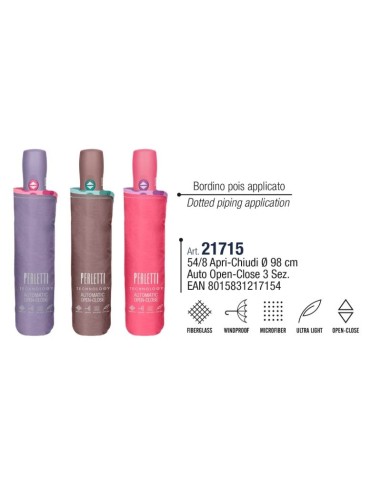 OMBRELLO DONNA MINI A/C 54/8 LIGHT UJNITO +...