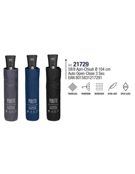 OMBRELLO UOMO MINI A/C 58/8 LIGHT UNITO  21729