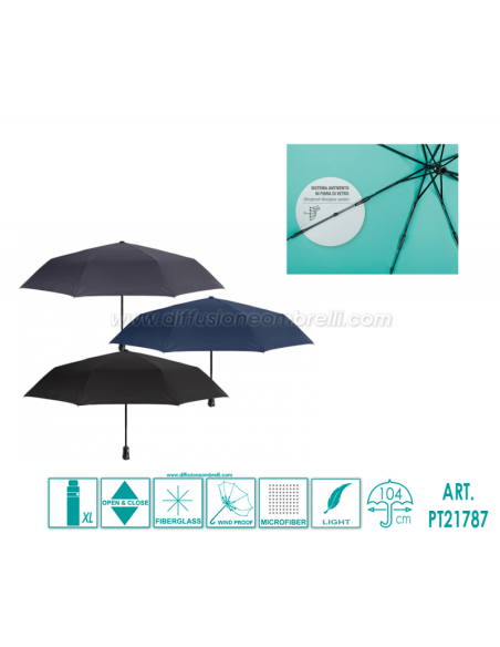 OMBRELLO UOMO MINI A/C 58/8 LIGHT UNITO TECHNOLOGY 21787