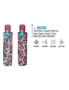 OMBRELLO DONNA MINI A/C AUTOM. LEOPARDATO 26250
