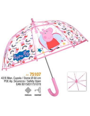 OMBRELLO MANUALE 42 CM CUPOLA POE,...