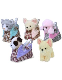 ISOLA DEI CUCCIOLI - ANIMALI IN BORSETTA 4MDL 17CM  39462