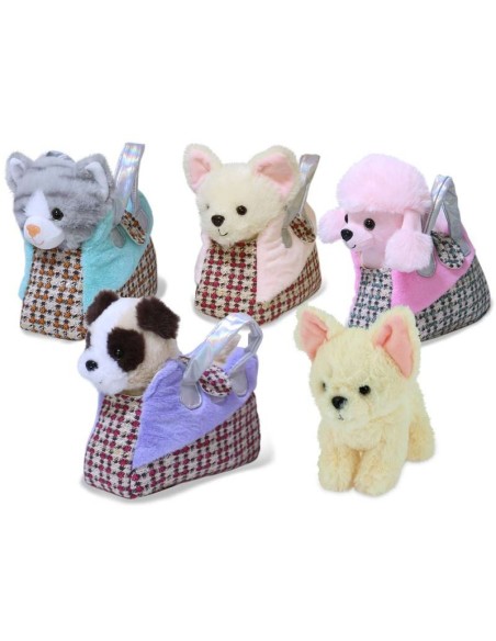 ISOLA DEI CUCCIOLI - ANIMALI IN BORSETTA 4MDL 17CM  39462