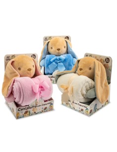 GOGO - CONIGLIO 27 CM CON COPERTINA ASS. 39486