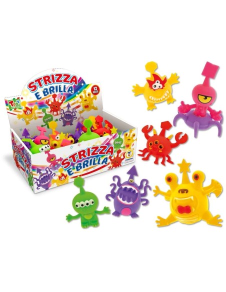 TEO'S - STRIZZA E BRILLA MOSTRI C/LUCE 6 MDL  ASST  67107