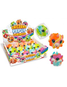 TEO'S - PALLINE UNICORNO SQUEEZE LUMINOSE 3 COL  68360