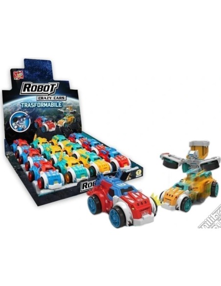 TEO'S-CRAZY CARS A FRIZIONE TRANSFORMER 4 COL ASS. 68377