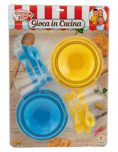 GRANDE CHEF - SET PIATTINI BICCHIERI E POSATE...