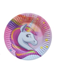 PIATTO UNICORNO BIO 18 CM 8 PZ FBM111B