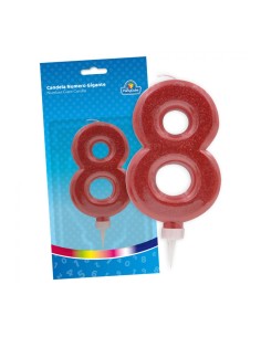 CANDELA ROSSA 8 15CM.CAND008