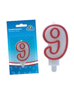 CANDELA ROSSA 9 6,5CM CAND109