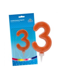 CANDELA ARANCIO 3 15 CM.CAND00