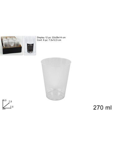 BICCHIERE PLASTICA ASSORTITI MI011772C