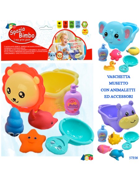 BUSTA VASCHETTA C/MUSO ANIM. SPAZIO BIMBO 57356