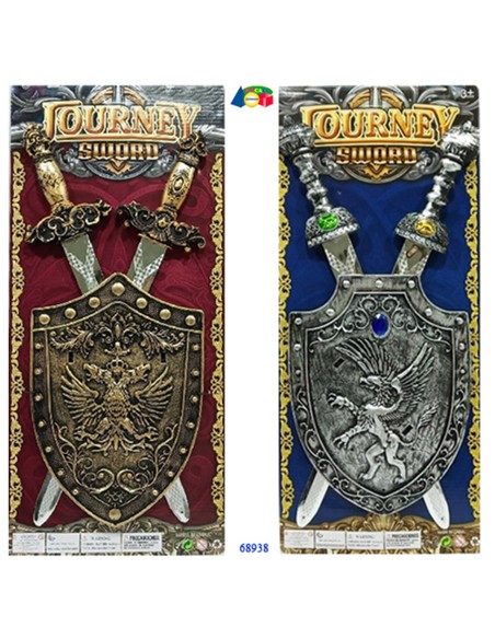 SET MEDIEVALE C/2 SPADE E SCUDO , ASS 68938