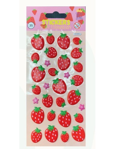 STICKERS PUFFY STRAWBERRY ST0042