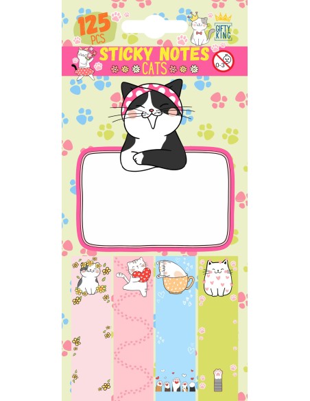 STICKY NOTES 125 CATS NOTES GIFTY KING SN02