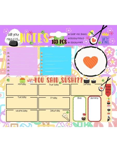 PADNOTES ALL YOU NEED IS NOTES SUSHI - 160 SUSHI GKPAD04