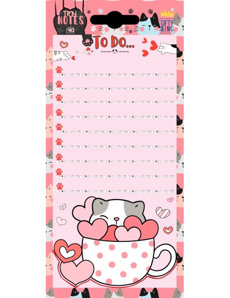 TINY NOTES CATS - 40 SHEETS GKTN02