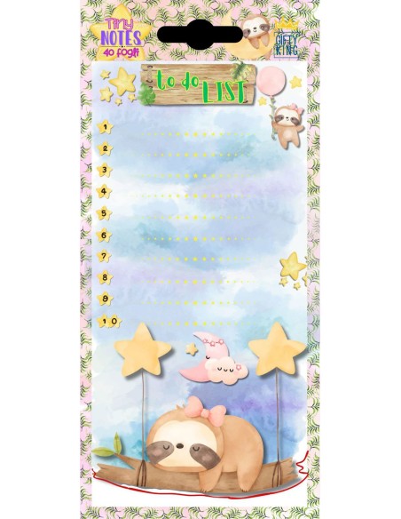 TINY NOTES SWEET SLOTH - 40 SHEETS GKTN10