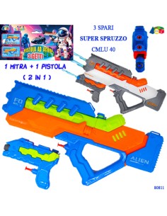 PISTOLONE AD ACQUA  SPAZIALE 3 SPARI ( 2 IN 1) ASS 80811