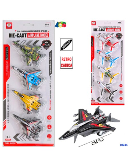 SET 4  AEREI  CIVILI/ MILITARI  METALLO,  ASS 10944