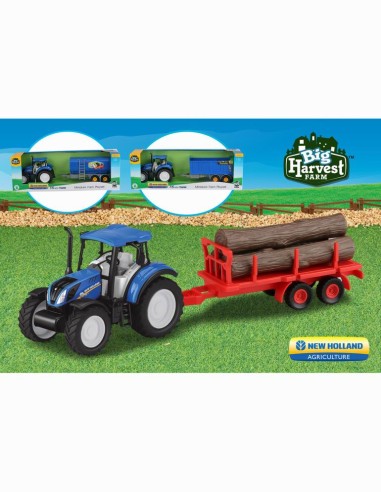 NEW HOLLAND TRATTORE CON RIMORCHIO 3...
