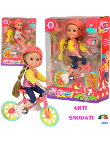 BAMBOLINA C/CASCHETTO IN BICI ASS 70303