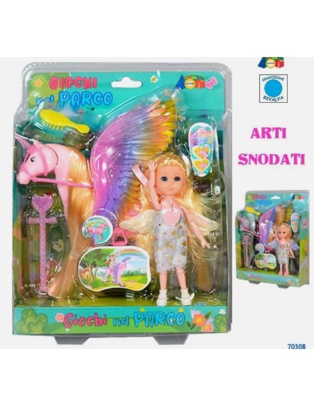 BIVALVA UNICORNO ALATO C/BAMBOLINA ASS 70308