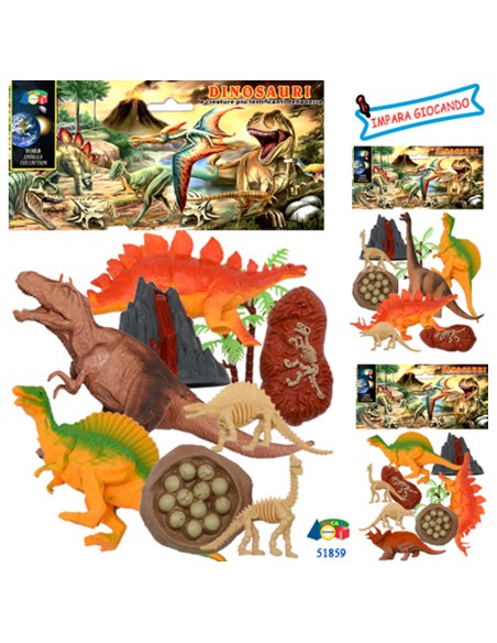 DINOSAURI CON VULCANO  ASS 51859