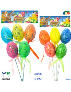 BOUQUET 5 UOVA BRILLANTINATE CON STELO  91129