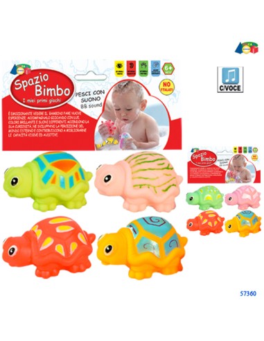 BUSTA 4 TARTARUGHE C/VOCESPAZIO BIMBO ASS 57360