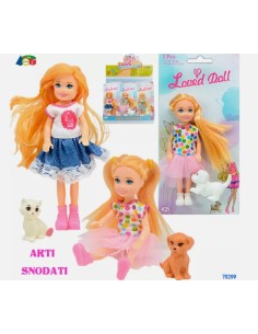 SET BAMBOLINA C/CANE O GATTO  70299