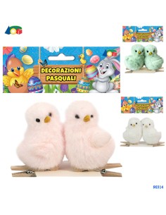 BUSTA 2 UCCELLINI C/CLIP, ASS. 90314