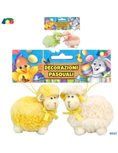 BUSTA 2 PECORE MATERIALE PELUCHE DA APP.ASS 90307