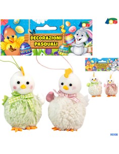 BUSTA 2 CHIOCCE MATERIALE PELUCHE DA APP., ASS.  90308