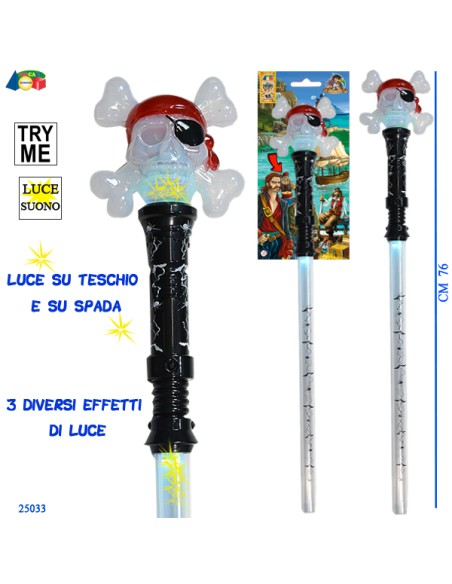 SET SPADA PIRATA C/TESCHIO 3 EFFETTI LUCI, TRY 25033
