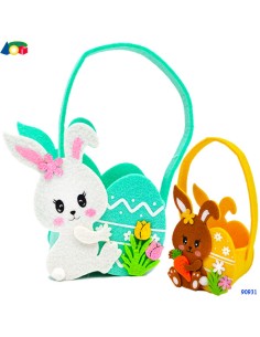 CONT.FELTRO C/MANICO,FORMA CONIGLIO/UOVO  90931