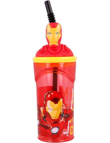 BICCHIERE IRON MAN CON CANNUCCIA ST57778